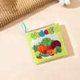 thumbnail image 4 of Libro de tela infantil con temática de frutas | 4 lados, 8 páginas, juguete educativo para la primera infancia | Libro de tela suave para bebés, 4 of 6