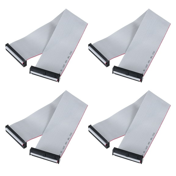 4 Pcs IDC Flat Ribbon Cable, 2.54mm Pitch 50mm Width 30cm Long 40 Pin FC to FC Flat Ribbon Connector Jumper Wire for PC