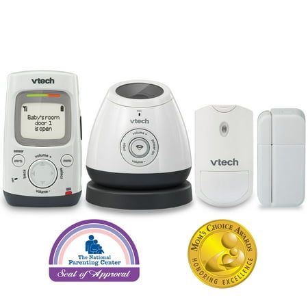 VTech DM271-110 DECT 6.0 Digital Audio Baby Monitor with Open/Closed & Motion Sensors, 1 Parent Unit, White