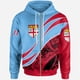 thumbnail image 2 of Sudadera con capucha y cremallera con emblema nacional de la bandera de Fiji, sudadera con estampado 3D, sudaderas unisex para hombres y mujeres, sudadera con capucha de gran tamaño, jerséis de moda p, 2 of 5