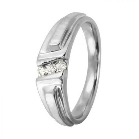 Foreli 0.09CTW Diamond 10k White Gold Ring