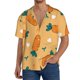 thumbnail image 1 of Fotbe Love Carrot Camisa Estampada de Manga Corta para Hombre, Casual de Verano, Estilo Playero, Sin Arrugas-Large, 1 of 5
