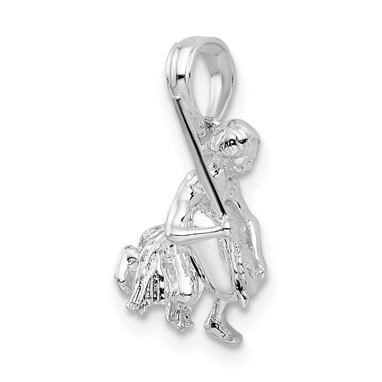 Million Charms 925 Sterling Silver Nautical Sea Shore Charm, Polished 3D  Island Warrior Pendant