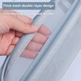 thumbnail image 5 of Mesh Pencil Case, Large Capacity Pencil Bag with Handle and Zipper, Double-Layer Pencil Cases, Portable Pencil Storage Pouch Bag, Sheer Mesh Pen Holder, Minimalist Stationery Organizer,Grey, 5 of 8