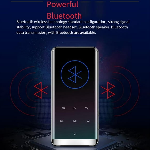 Reproductor MP3 Bluetooth Mini M13 Lossless 1.5 Pulgadas 128x160 Píxeles Pantalla TFT Reproductor de Música HIFI, 16GB