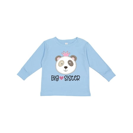 

Inktastic Big Sister Panda Gift Toddler Toddler Girl Long Sleeve T-Shirt