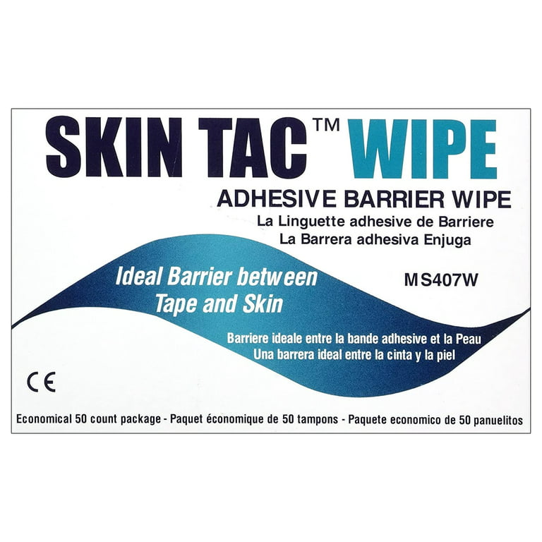 Skin Tac Adhesive Barrier Wipe Box of 50 , 3 Pack 