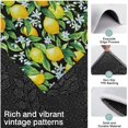 thumbnail image 3 of Yellow Lemon Flowers Black Pattern Kitchen Rugs Sets Of 3,Kitchen Runner Rugs Non Skid Washable,Decorative Kitchen Floor Mats for Kitchen,Sink,Laundry,17"x30"+ 17"x47" + 17"x59", 3 of 6