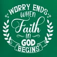 thumbnail image 5 of Wild Bobby Worry Ends When Faith In God Begins Inspirational/Christian Women Graphic Long Sleeve Tee, Kelly, X-Large, 5 of 5