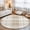 Brown, variant on Round Rugs 4Ft, Grey Buffalo Plaid Round Area Rug Washable Indoor Throw Carpet, Farmhouse Modern Checkered Soft Non Slip Circle Rug for Kitchen Nursery Room Home Decor Aesthetic
