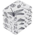 thumbnail image 3 of GZHJMY White Black Dragonfly Flower Wash Cloths 4 Pcs Small Cotton Wash Towels for Bathroom, 3 of 7