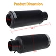 thumbnail image 2 of LABLT Universal 51mm Exhaust Muffler Steel Pipe Slip on for Racing Street Bike Motorcycle, 2 of 5
