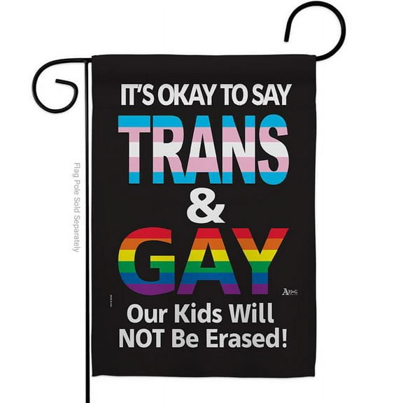 Americana Home & Garden G141315-BO 13 x 18.5 in. Gay Trans Rights Garden Flag