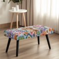 thumbnail image 4 of XYZCANDO Poly Spandex Bench Slipcover for Bedroom Dining, Pet Hair Resistant Wear Resistant Bench Cover, Highland Cow, 4 of 9