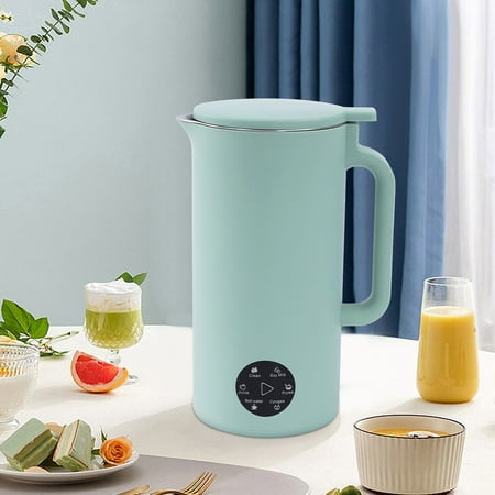 

Miumaeov Soymilk Maker 350mL Juicer Soy Milk Machine with Stainless Steel and Blade Multi Cooker Mixer for Rice Cereal Boiling 110V Green