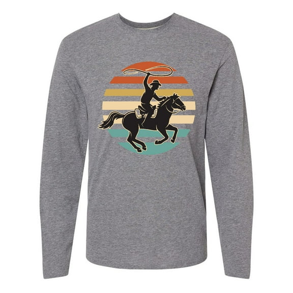 Inktastic Rodeo Team Roping Cowboy Long Sleeve T-Shirt