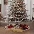 thumbnail image 6 of Balery Vintage Wildlife Protection Printed Christmas Tree Skirt , Merry Christmas Party Christmas Tree Decoration,Adjustable Tree Skirt-48", 6 of 8