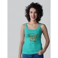thumbnail image 2 of Love More Butterfly Racerback Tank Women -Image by Shutterstock, Female XX-Large, 2 of 4