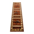 thumbnail image 2 of BizChair Western Area Rug Design 370 Lodge Brown (2 Feet 2 Inch X 7 Feet 2 Inch) Runner, 2 of 6