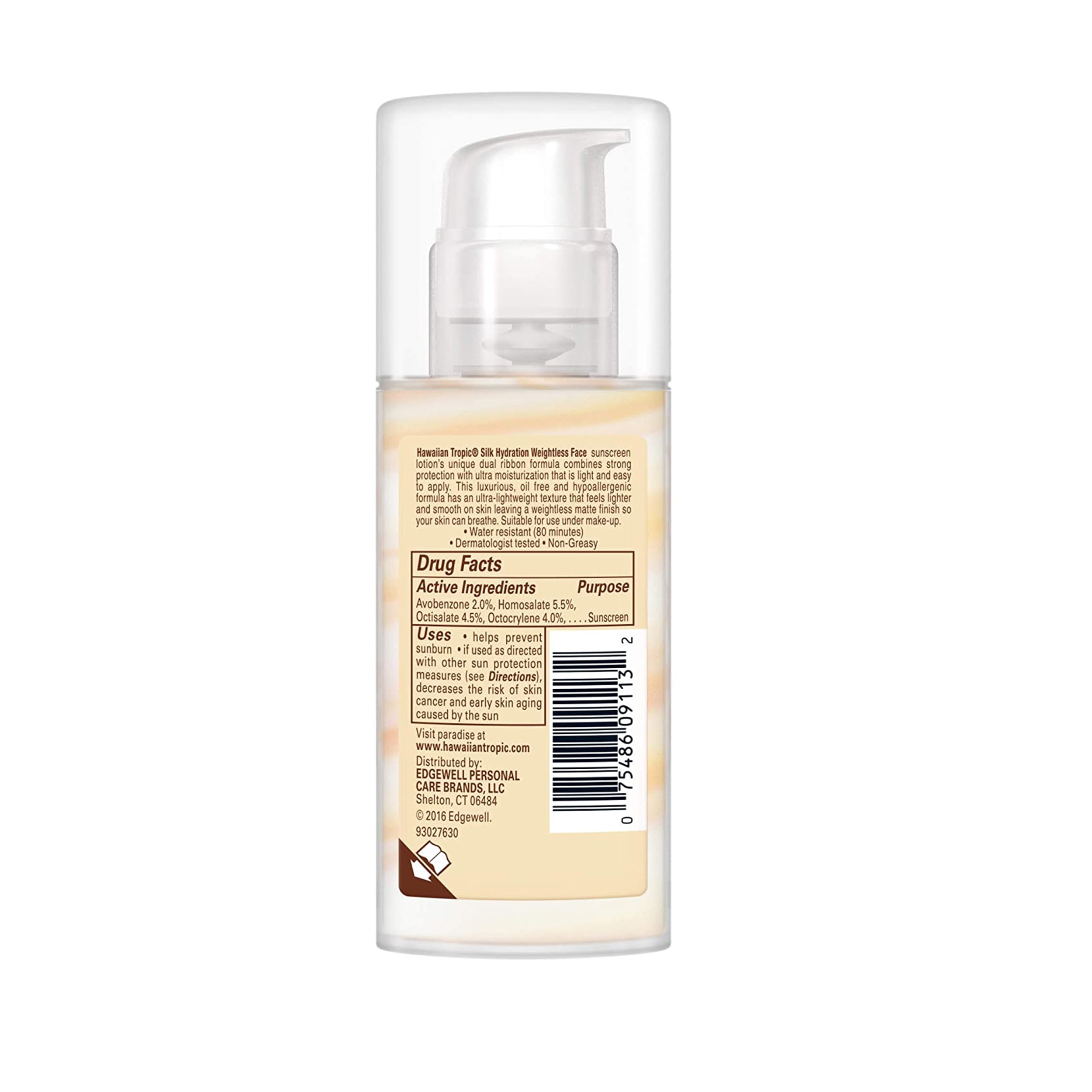 Hawaiian Tropic Silk Hydration Face Lotion Sunscreen SPF 30 1.7 oz (Pack of 2)