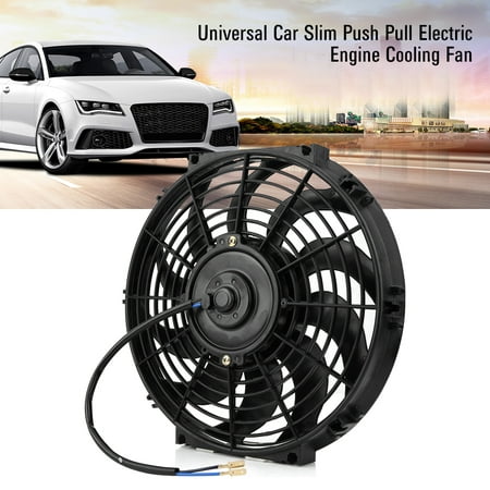 Universal High Performance 12V Slim Electric Cooling Radiator Fan With Fan Mounting Kit (12 (Best Electric Radiator Cooling Fan)