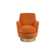 thumbnail image 2 of 29" Teddy Upholstered Single Sofa Couch, Sillones Para Domitorio Single Sofa with 360 Swivel, Butacas Para Sala Sofa with Sponge Cushion for Living Lounge Space, Orange, 2 of 5