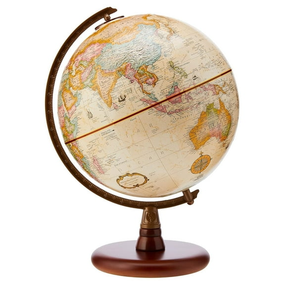 Globes Quincy Globe, Antique English, 9-Inch Diameter