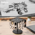 thumbnail image 3 of Acrylic Sunglasses Holder Stand 360 Degree Rotating Eyeglasses Display Rack Eyewear Organizer Transparent Double Layer, 3 of 8