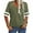 Army-green, variant on Stripe Sleeve Women Casual Loose T-Shirt