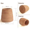 thumbnail image 4 of Handmade makeup brush holder，Pencil Holder for desk, Rattan Pen Cup(Cylinder)-3 Shape, 4 of 6