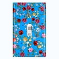 thumbnail image 1 of Metal Light Switch Plate Outlet Cover Colorful Floral Garden Wallpaper Blue ROS041, 1 of 14
