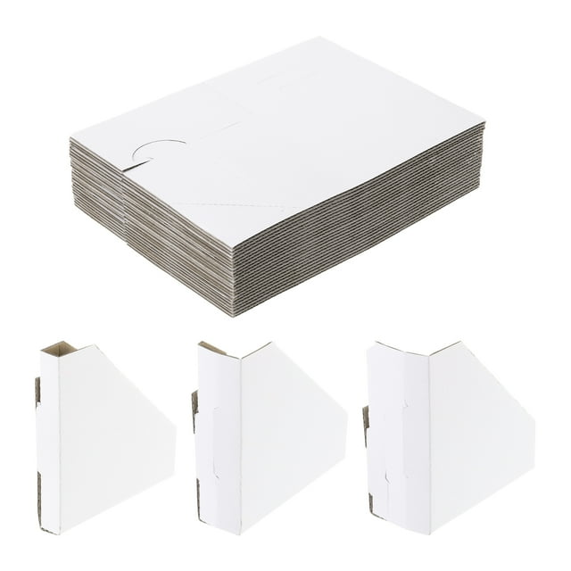 Uxcell 60 Pack Adjustable Cardboard Corner Protector, Cardboard Edges Protector 9.5x9.5cm Fits 0.5, 1 and 1.5 Inch White