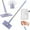 27.56in#004, variant on Snap Grip Mini Mop, No-Wash Mop, Uses Disposable Face Towel,Hands-Free Replacemen, Clamping Teeth Floor Cleaner, Multi-Surface Cleaning Tool, for Corners, Gaps, Walls, Ceilings(27.56in)