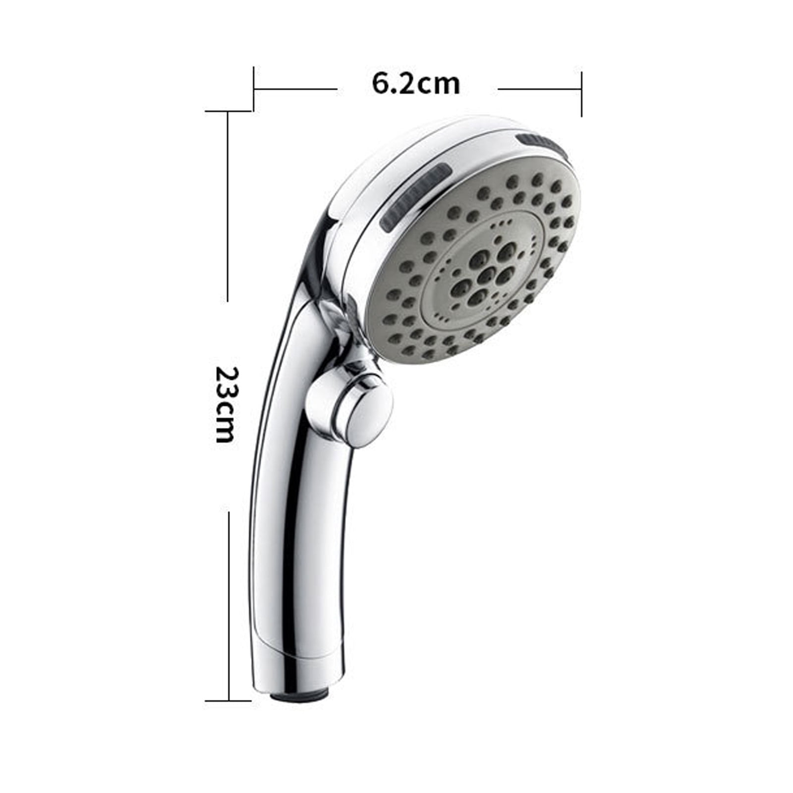 High Pressure Handheld Shower Head - 5 Spray Modes, Detachable Anti-Clog Rainfall, Water Saving 2.5 GPM, ABS Silver - View #4