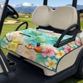 thumbnail image 3 of Whosucclay Turtle Beach Floral Golf Cart Seat Covers Towel Blanket, 4 Pockets Club Car Seat Cover Protector for 2-Person Golf Carts EZGO Yamaha, 3 of 9