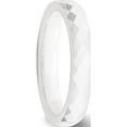 thumbnail image 4 of Ceramic White 4mm Faceted Polished Band (Size 5.5) Made In China cer45-5.5, 4 of 5