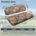 thumbnail image 3 of FUIALDOLG 2PCS Golf Cart Seat Covers, Watercolor Tropical Flower Leaves Print Breathable Front and Rear Seat Cushion Cover Fits for Ezgo Club Car Golf Cart Original Regular Seats, No Stapler, 3 of 8