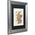 thumbnail image 2 of Trademark Fine Art "Scotland Typography Text Map 3" Canvas Art by Michael Tompsett, Black Matte, Silver Frame, 2 of 4