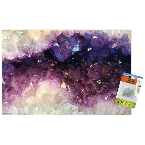 Geode Wall Poster with Push Pins, 14.725" x 22.375"