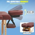 thumbnail image 3 of BestMassage Table de Massage Lit de Massage Hauteur Réglable 73 Pouces Portable 2 W Étui de Transport Visage, Bourgogne, 3 of 7