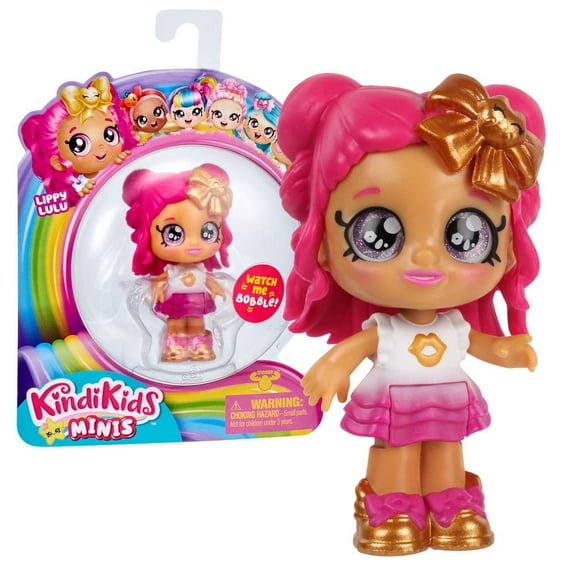 Kindi Kids Minis - Lippy Lulu - Mini Bobble Head Doll