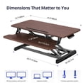 thumbnail image 2 of XUYIDAN Standing Desk Converter, 32 Inch Height Adjustable Sit to Stand Desk Riser, Home Office Dual Monitor and Laptop Tabletop Workstation with Wide Keyboard Tray, 2 of 14