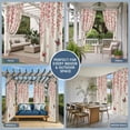 thumbnail image 5 of 1 Panel Outdoor Curtains for Patio Waterproof 54"x95" Butterfly Flower Weatherproof Privacy Outsides Curtains, Farmhouse Country Pink Floral on Linen Grommet Thermal Drapes for Cabana Porch Pergola, 5 of 8