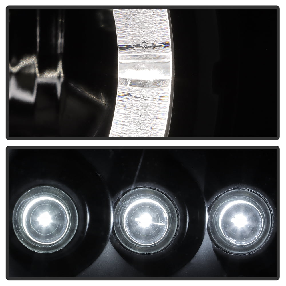 1999-2006 GMC Sierra Yukon Denali LED Halo Black Projector Headlights Headlamps
