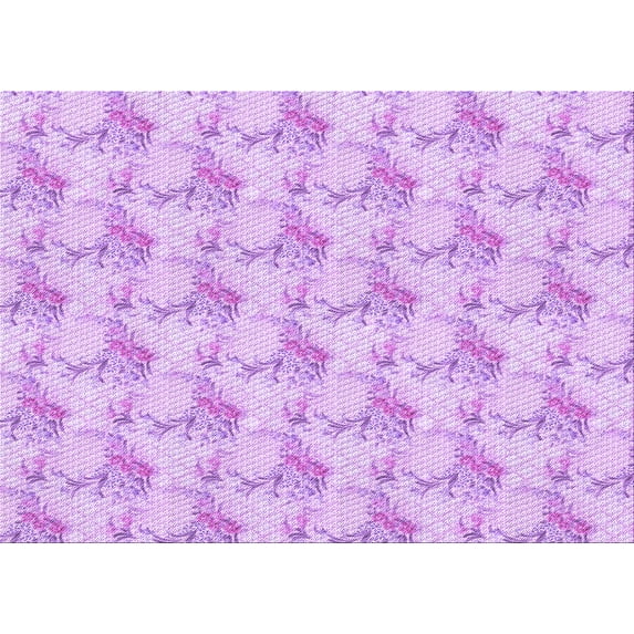 Ahgly Company Machine Washable Indoor Rectangle Transitional Heliotrope Purple Area Rugs, 8' x 10'