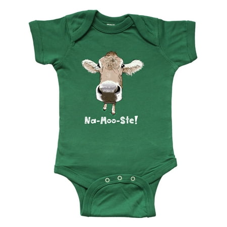 

Inktastic Na-Moo-Ste! Cute Brown Holstein Cow Gift Baby Boy or Baby Girl Bodysuit