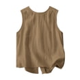 thumbnail image 2 of Soyumi Womens Casual Tank Tops, Loose Fit Summer Sleeveless Shirts Trendy Halter Neck Flowy Cami Basic Spaghetti Strap Pleated Eyelet 2026, Coffee, 2 of 4
