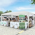 thumbnail image 1 of Yeshouse Carpa plegable de 3 x 6 m con ventanas de polietileno, bolsa con ruedas, paredes laterales extraíbles, refugio impermeable para fiestas, jardines, eventos y bodas, 1 of 9