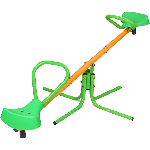Seesaw for Kids Outdoor for Ages 4-8 Toddler Seesaw Sit and Spin Teeter Totter Outside Outdoor Toys Swiveling 360 Degrees Rotating for Children Age 3 4 5 6 7 8 (Green)