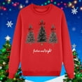 thumbnail image 3 of T-shirts pour Femmes Manches Longues Décontractées avec Col Rond et Imprimé pour Noël, 3 of 4